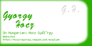 gyorgy hocz business card